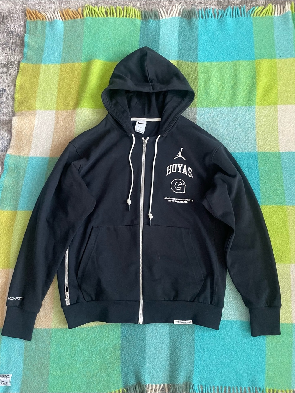 Nike Air Jordan Georgetown Hoyas DriFIT Travel Fleece Full-Zip Hoodie Men’s